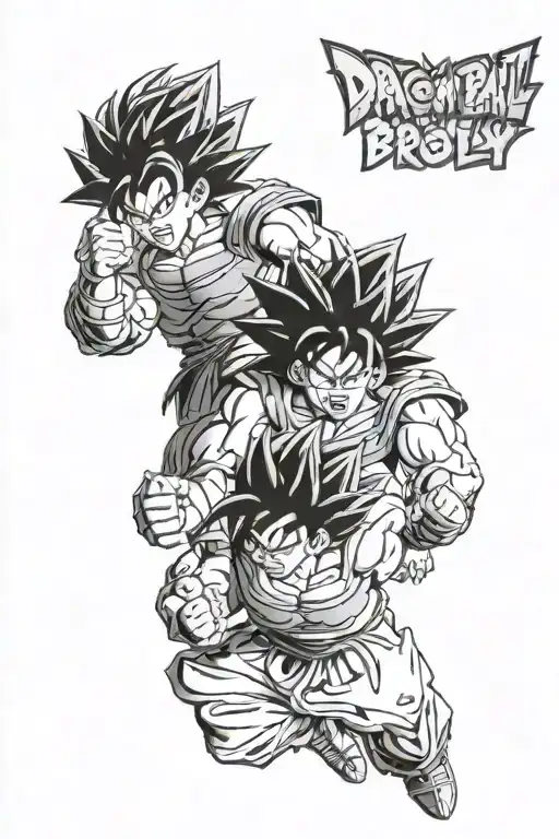 Dragon ball Broly super tattoo design idea