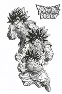 Dragon ball Broly super tattoo design idea