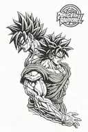 Dragon ball Broly super tattoo design idea