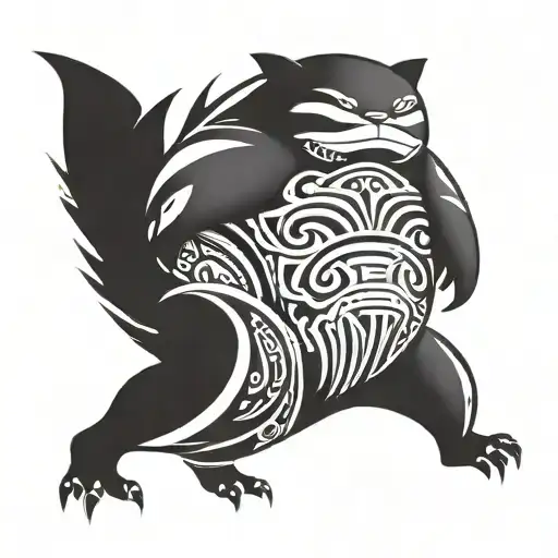 snorlax tattoo design idea