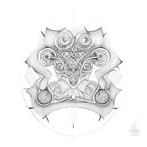 An anklet with a beautiful broken pattern tattoo design idea