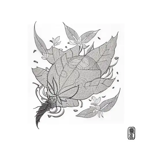 basil leaf  tattoo design idea
