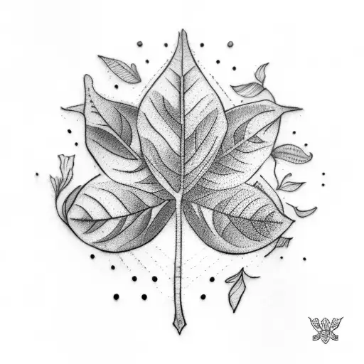 basil leaf  tattoo design idea