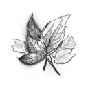 basil leaf  tattoo design idea