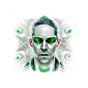torn open skin with green code from the movie the matrix inside  tattoo design idea