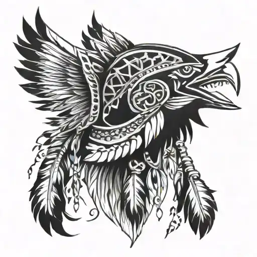 native american traditional style tattoo design idea