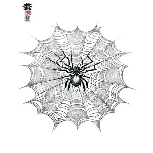 Spider Web tattoo design idea