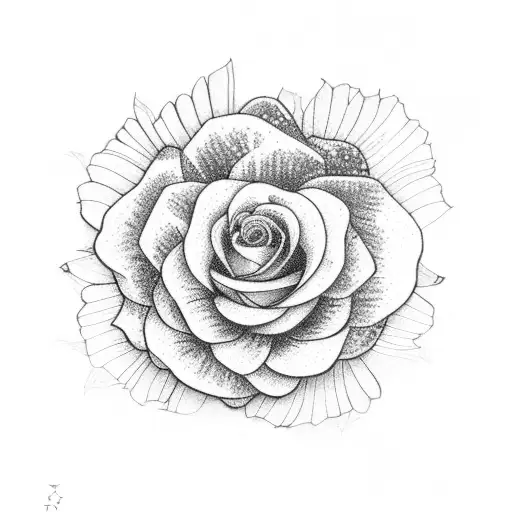 bts and flowers tattoo design idea