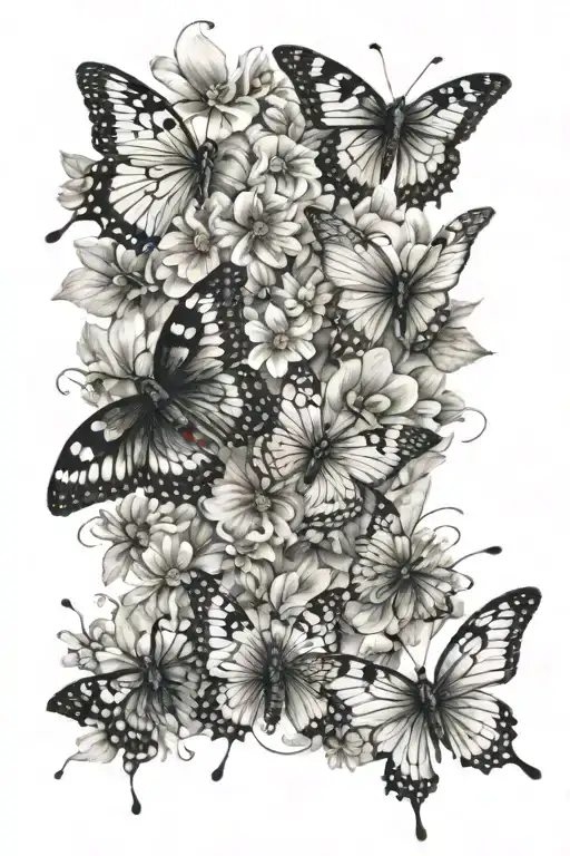 little butterflies tattoo design idea