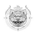Foo Dog tattoo design idea