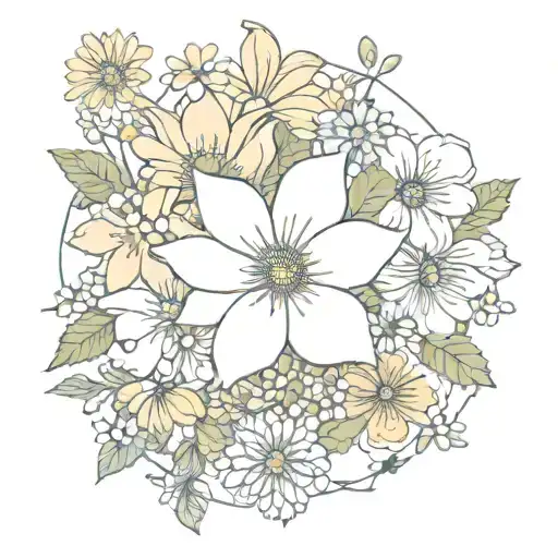 flowers connected to the name Bonnie  tattoo design idea