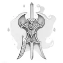 sword and text set your heart ablaze tattoo design idea
