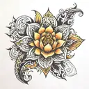 diya tattoo design idea