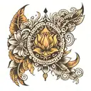 diya tattoo design idea