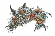 graffiti style background tattoo design idea