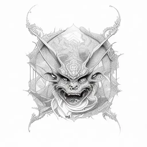 taman name with number 666 tattoo design idea