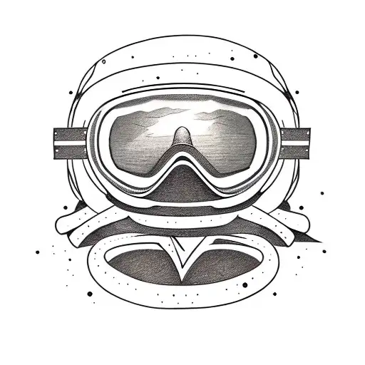 snowboarder and skier inside goggles make it romantic as a couple tattoo  tattoo design idea