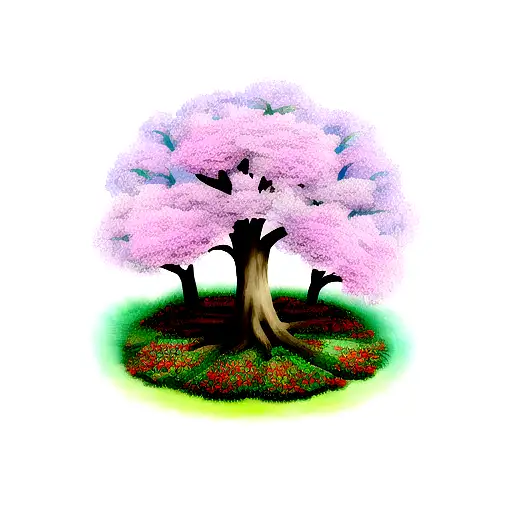 flowers revival tattoo design idea