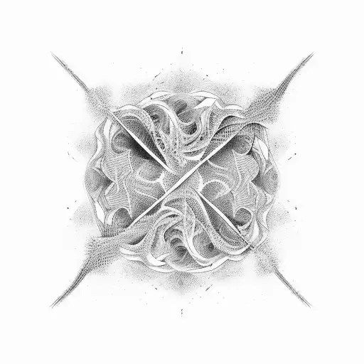vagues dans un losange pour le triceps tattoo design idea