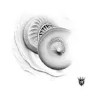 vagues dans un losange pour le triceps tattoo design idea