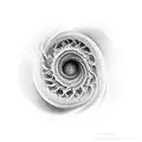 vagues dans un losange pour le triceps tattoo design idea