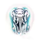 shiva with elephant  tattoo design idea