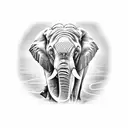 shiva with elephant  tattoo design idea
