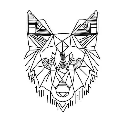 A minimalist tattoo of a wolf and a bird in a forest, representing the artist's connection to nature and wildlife tattoo design idea
