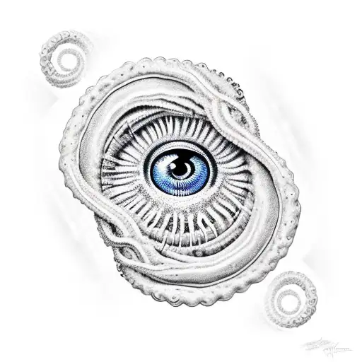 eye of the beholder tentacle  tattoo design idea