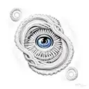 eye of the beholder tentacle  tattoo design idea