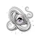 eye of the beholder tentacle  tattoo design idea
