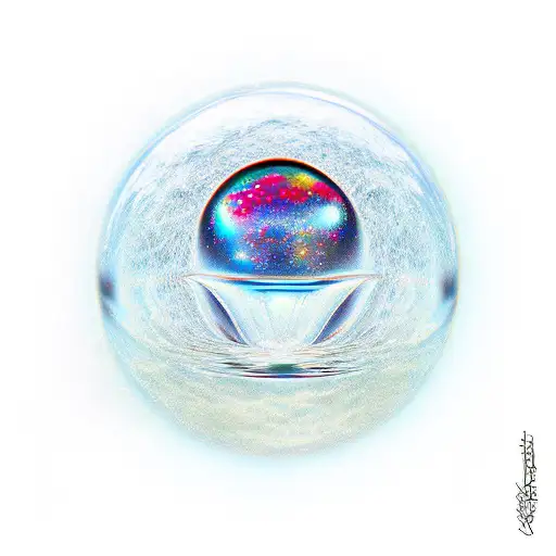 water drop, universe tattoo design idea