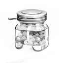 cute salt and pepper shaker tattoo design idea