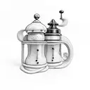 cute salt and pepper shaker tattoo design idea
