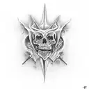 dancing with death tattoo design idea