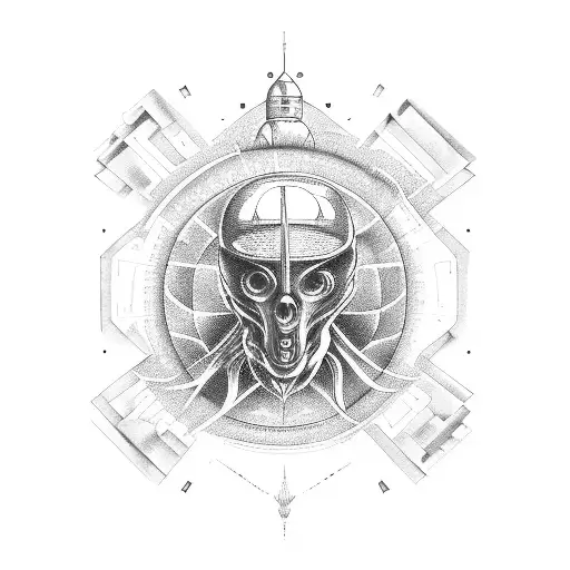 space exploration giger tattoo design idea