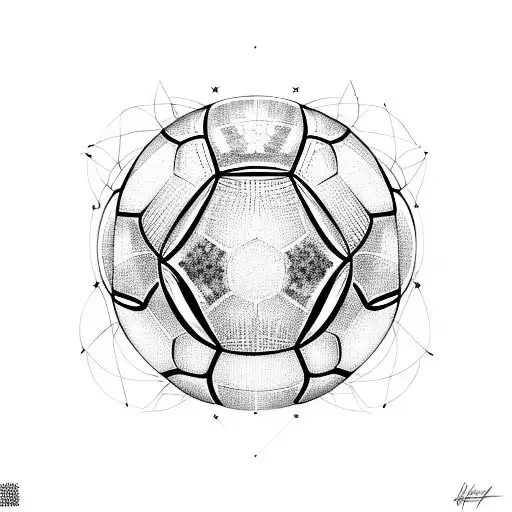 soccer ball with crown tattoo design idea