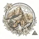 Zion national park tattoo design idea