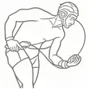 A water polo player with a  stethoscope tattoo design idea