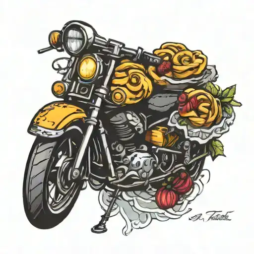 Nowadays they don’t take a taxi to the bakery tattoo design idea