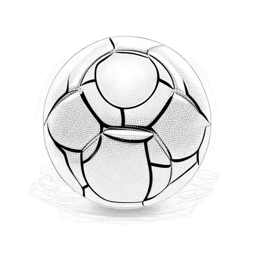 Football ball with number 14 tattoo design idea