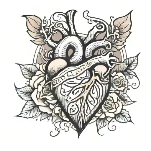 heart with silence tattoo design idea