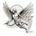 Icarus flying too close with captions memento mori and memento vivere tattoo design idea