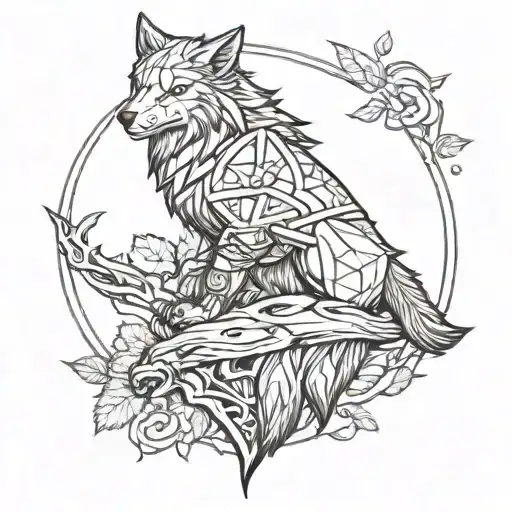 witcher school of the wolf  tattoo design idea