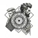 cyberpunk 2077 edgerunners lucy and david geometric mandala design tattoo design idea