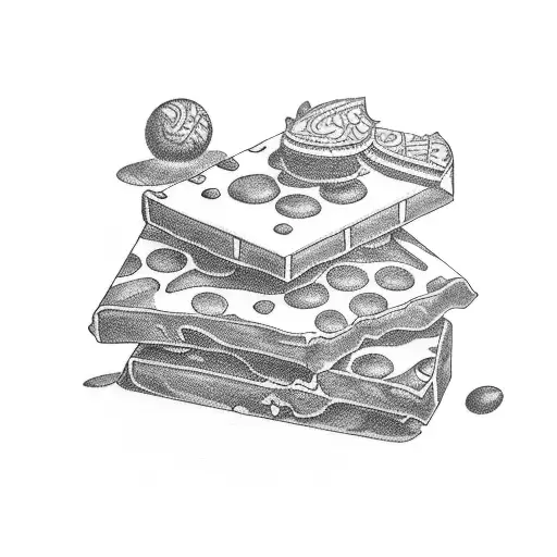 chocolate bar tattoo design idea