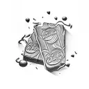 chocolate bar tattoo design idea