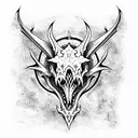 Dragon Skull tattoo design idea