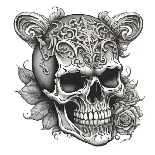skull tattoo design idea