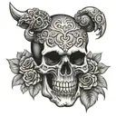 skull tattoo design idea